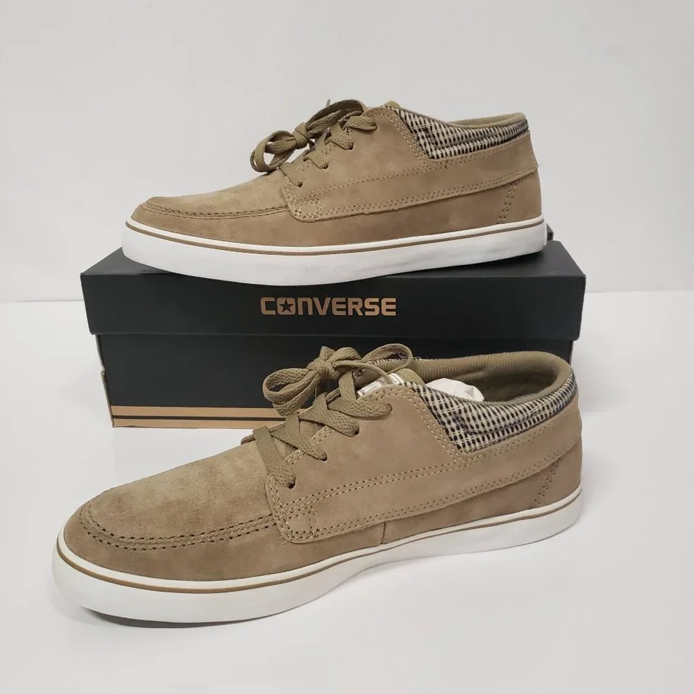 Converse Cons Sea Star LS Mid Beige Sneakers - Size M/7.5 W/9 - Picture 6 of 8